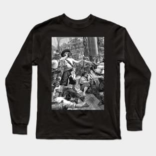 Pirates Carousing on a Pirate Ship Long Sleeve T-Shirt